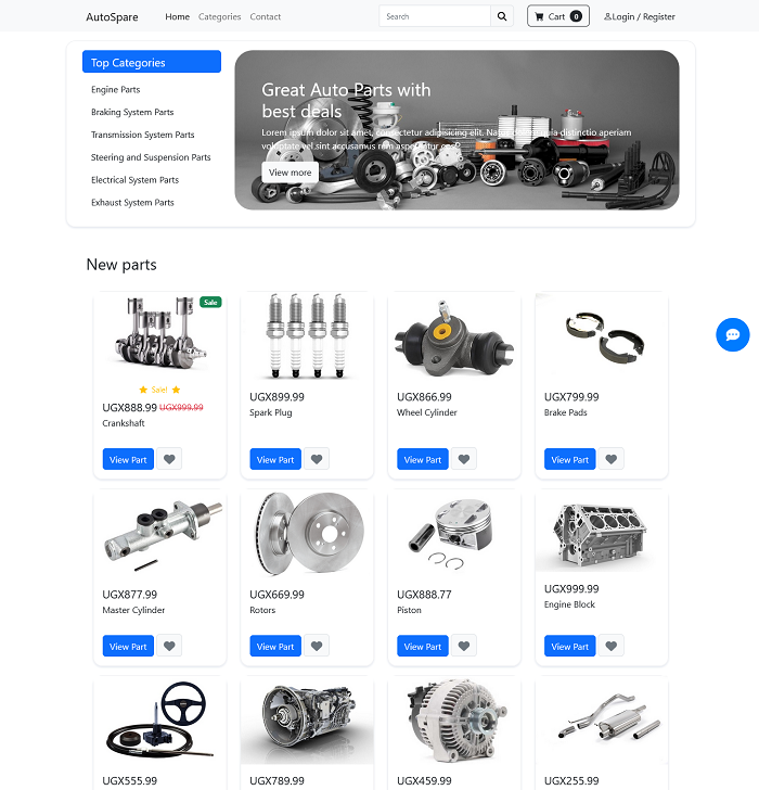 Automotive Parts website